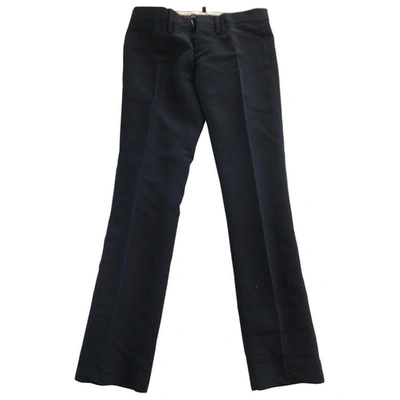 Pre-owned Dsquared2 Straight Pants In Black