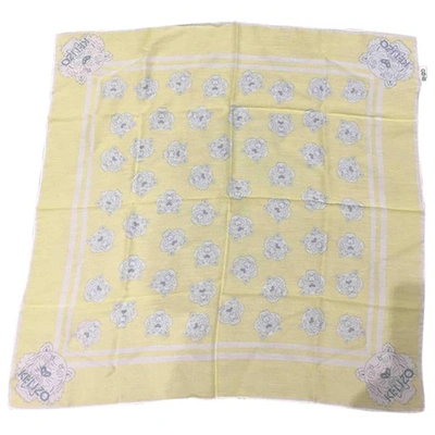 Pre-owned Kenzo Silk Handkerchief In Yellow