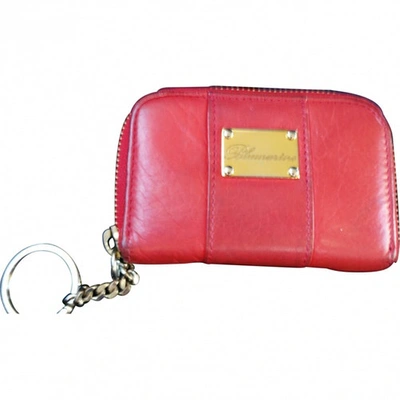 Pre-owned Blumarine Leather Key Ring In Red