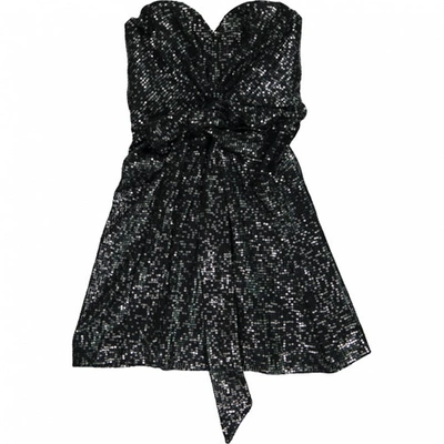 Pre-owned Issa Silk Mini Dress In Black