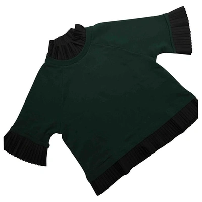 Pre-owned Mm6 Maison Margiela Green Cotton Top