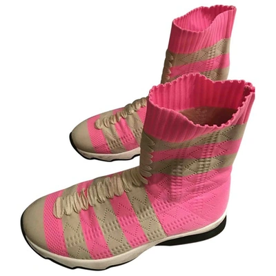 Pre-owned Fendi Cloth Trainers In Pink