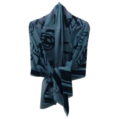 Pre-owned Givenchy Silk Scarf In Blue