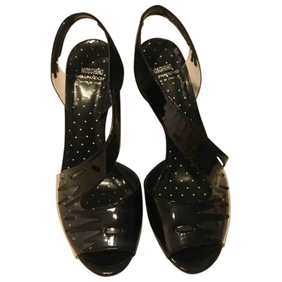 Pre-owned Moschino Cheap And Chic Patent Leather Sandals In Black