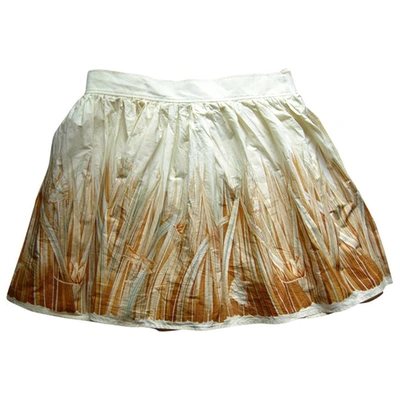 Pre-owned Ferragamo Mini Skirt In Beige