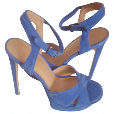 Pre-owned Halston Heritage Sandals In Blue