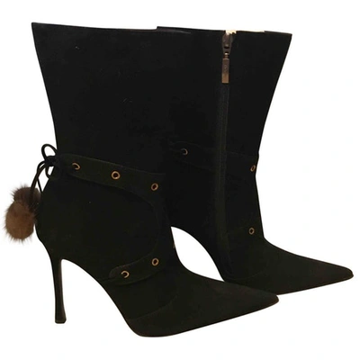 Pre-owned Cesare Paciotti Ankle Boots In Black