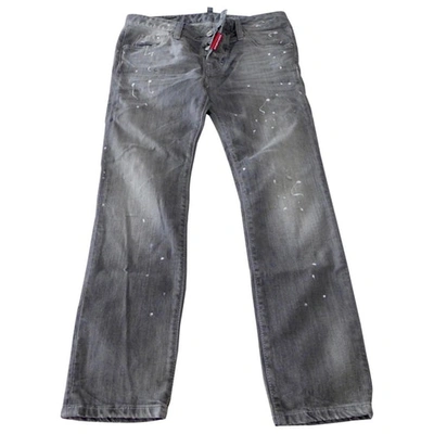 Pre-owned Dsquared2 Straight Jeans In Grey