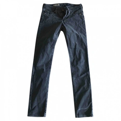 Pre-owned Ag Straight Pants In Blue