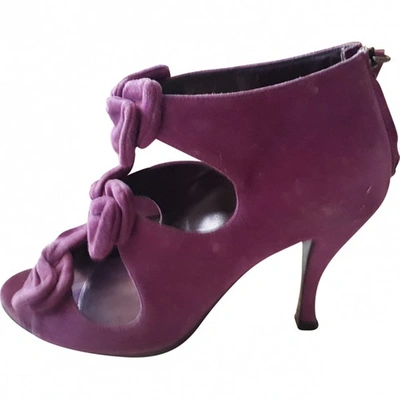 Pre-owned Sergio Rossi Sandals In Purple