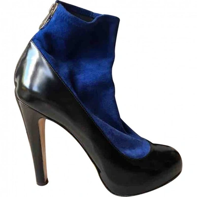 Pre-owned Charlotte Olympia Ankle Boots In Blue