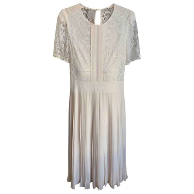 Pre-owned By Malene Birger Silk Mid-length Dress In Beige