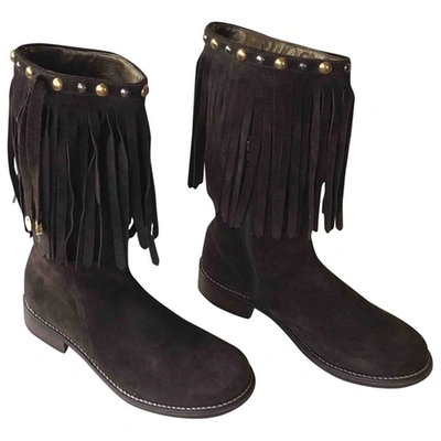 Pre-owned Simonetta Boots In Brown