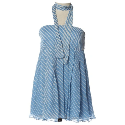 Pre-owned By Malene Birger Silk Skirt In Blue