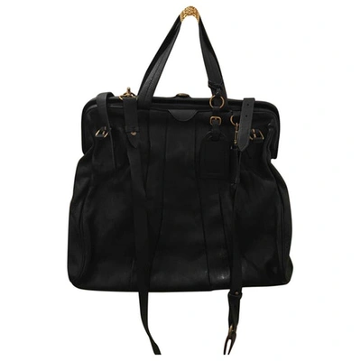 Pre-owned Vanessa Bruno Leather Crossbody Bag In Black