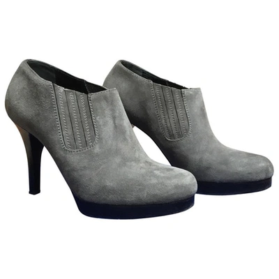 Pre-owned Balenciaga Ankle Boots In Grey