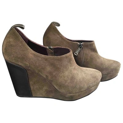 Pre-owned Vanessa Bruno Ankle Boots In Khaki