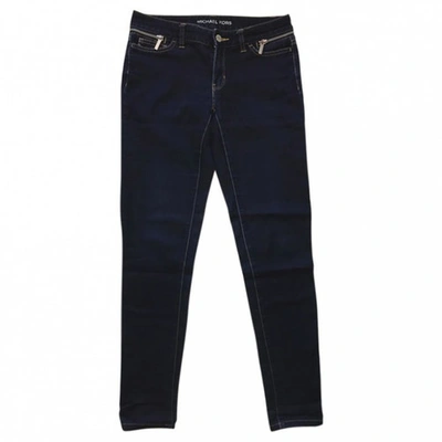 Pre-owned Michael Kors Straight Jeans In Navy