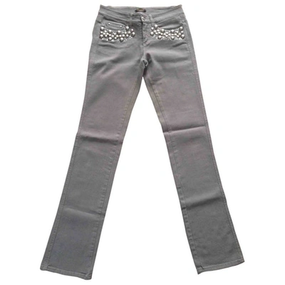 Pre-owned Blumarine Grey Cotton Jeans