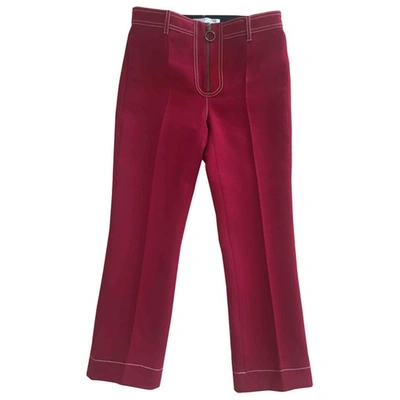 Pre-owned Philosophy Di Lorenzo Serafini Wool Trousers In Red
