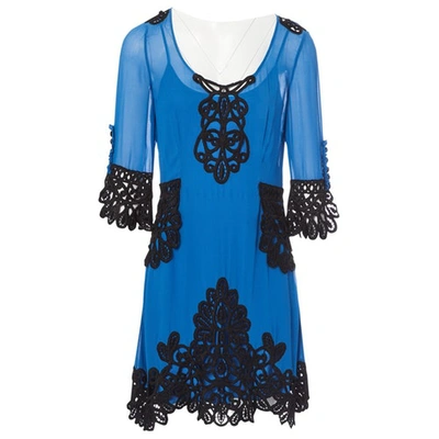 Pre-owned Temperley London Silk Mid-length Dress In Blue