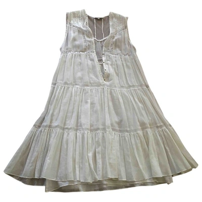 Pre-owned Sandro Mid-length Dress In Beige