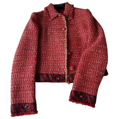 Pre-owned Blumarine Wool Short Vest In Red