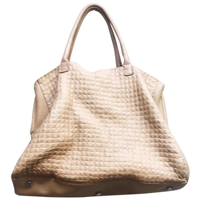 Pre-owned Ermanno Scervino Leather Handbag In Beige