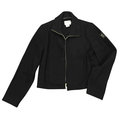 Pre-owned Calvin Klein Wool Short Vest In Black