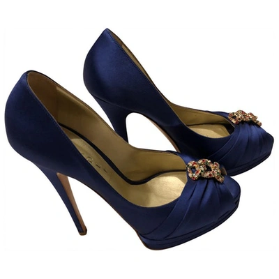 Pre-owned Casadei Cloth Heels In Blue