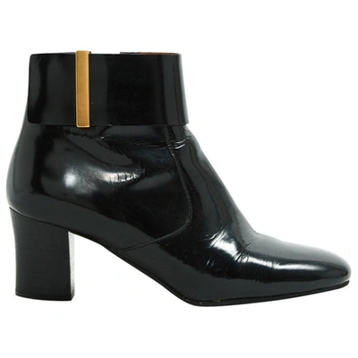 Pre-owned See By Chloé Leather Ankle Boots In Black