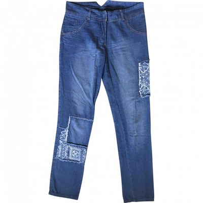 Pre-owned Ermanno Scervino Straight Pants In Blue