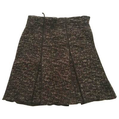 Pre-owned Prada Wool Skirt In Brown