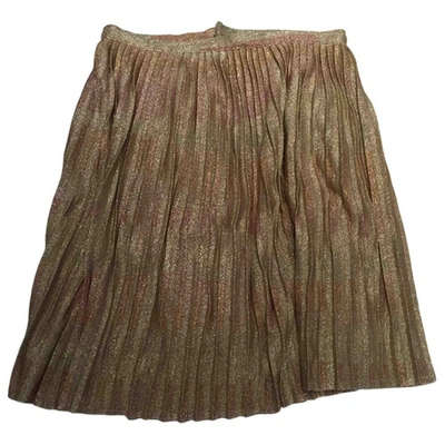 Pre-owned Dior Mid-length Skirt In Gold
