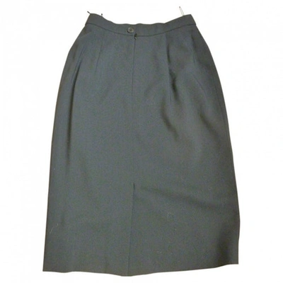 Pre-owned Cerruti 1881 Wool Mid-length Skirt In Navy