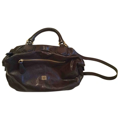 Pre-owned Givenchy Leather Handbag In Brown