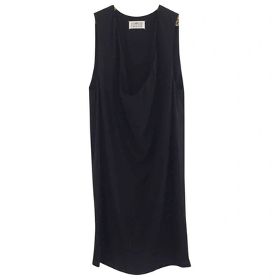 Pre-owned Maison Margiela Silk Mid-length Dress In Black