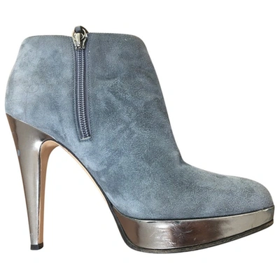 Pre-owned Valentino Garavani Ankle Boots In Grey