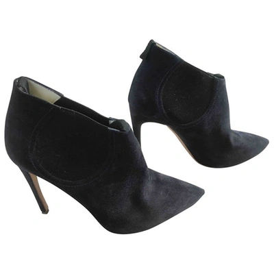 Pre-owned Rupert Sanderson Ankle Boots In Navy