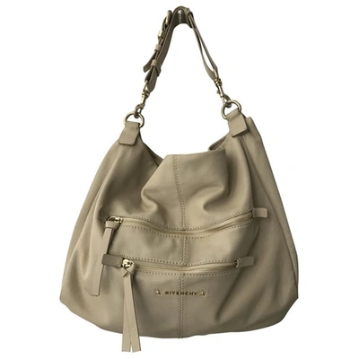Pre-owned Givenchy Leather Handbag In Beige