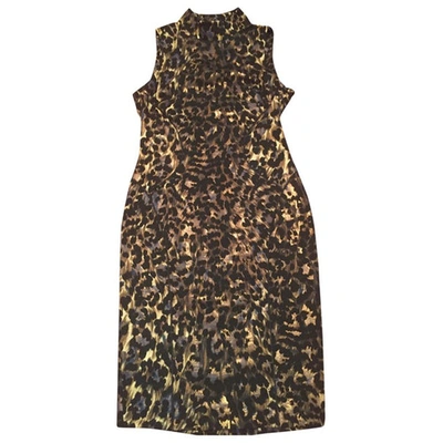 Pre-owned Blumarine Wool Mid-length Dress In Brown