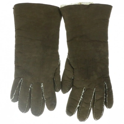 Pre-owned Bottega Veneta Gloves In Brown