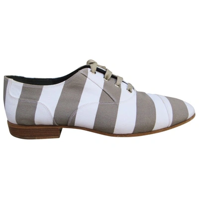 Pre-owned Marc By Marc Jacobs Cloth Lace Ups In White