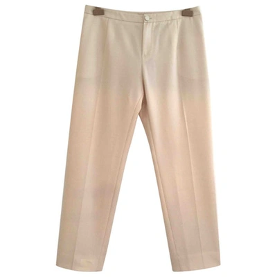 Pre-owned Bouchra Jarrar Slim Pants In White