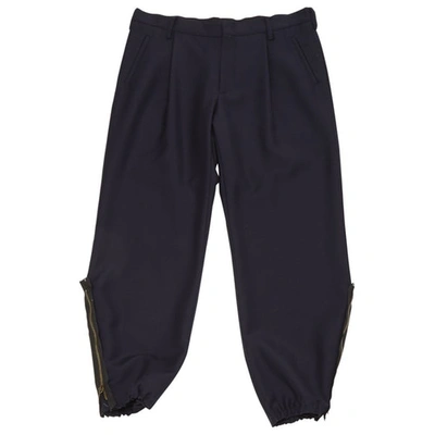 Pre-owned Ports 1961 Wool Large Pants In Navy