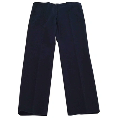 Pre-owned Mauro Grifoni Straight Pants In Blue