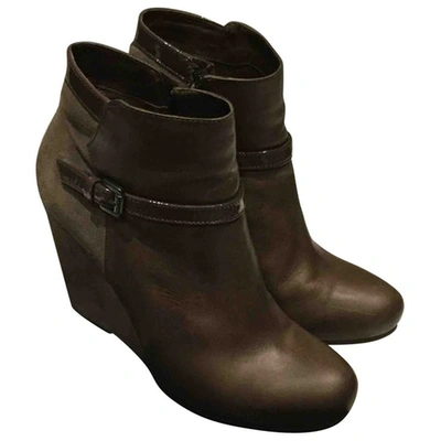 Pre-owned Janet & Janet Leather Ankle Boots