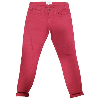 Pre-owned Current Elliott Red Cotton Jeans
