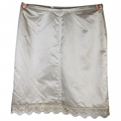 Pre-owned Alberta Ferretti Mid-length Skirt In Beige