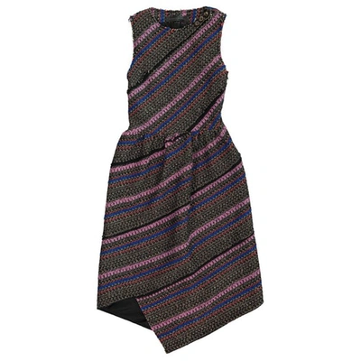 Pre-owned Proenza Schouler Wool Mid-length Dress In Multicolour